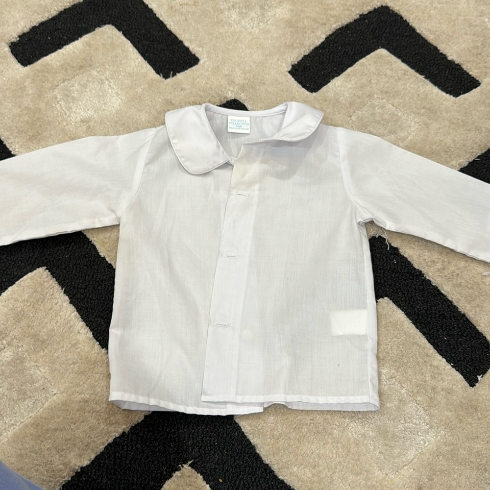 Long sleeve Peter Pan collar button up shirt 12 months